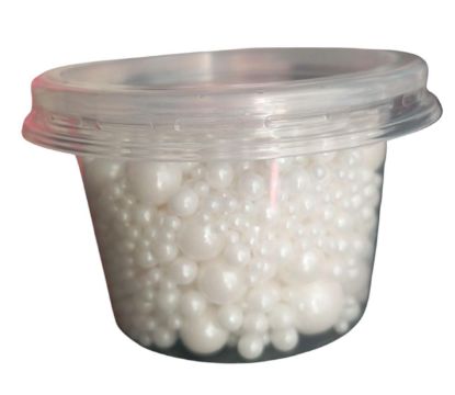 Imagen de Perlas mix de tamaños blanco