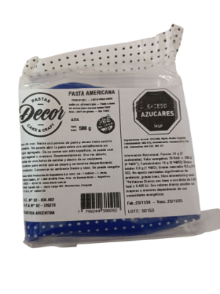 Imagen de Pasta americana decor azul 1/2 kg