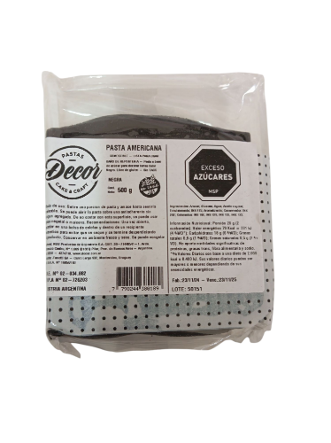 Imagen de Pasta americana decor negra 1/2 kg