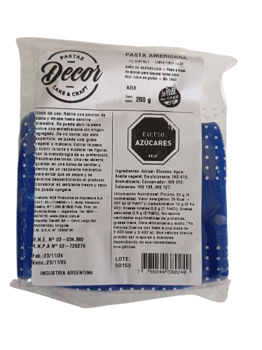 Imagen de Pasta americana decor azul 200 gs