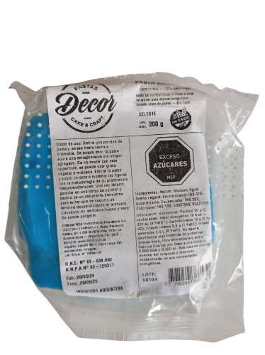 Imagen de Pasta americana decor celeste 200 gs