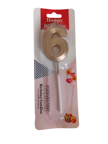 Imagen de Vela 6 dorado