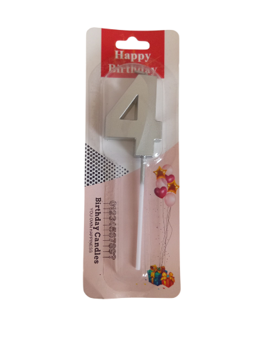 Imagen de Vela 4 plateado