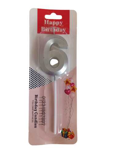 Imagen de Vela 6 plateado