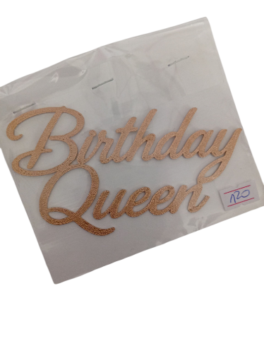 Imagen de Topper birthay Queen dorado