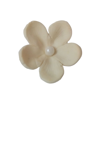 Imagen de Flor blanca con perla