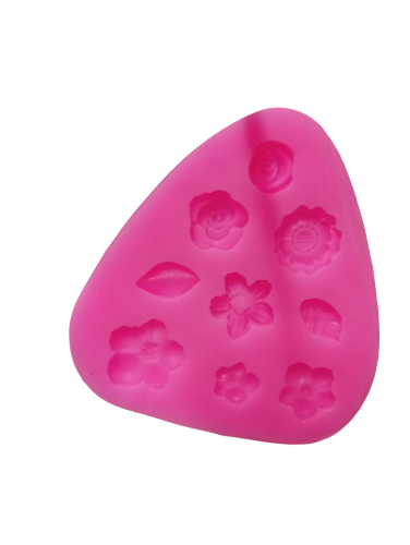 Imagen de Molde e silicona florcitas varias