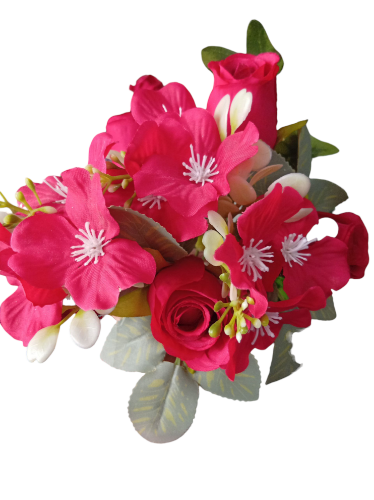 Imagen de Ramo de flores y rosas rojas