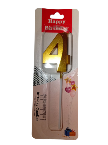 Imagen de Vela dorada número 4