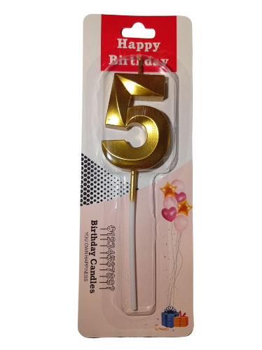 Imagen de Vela dorada número 5