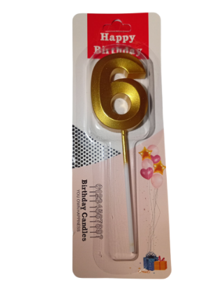 Imagen de Vela dorada número 6