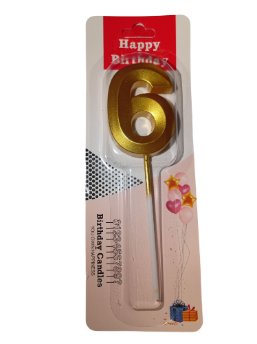 Imagen de Vela dorada número 6