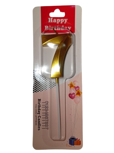 Imagen de Vela dorada número 7