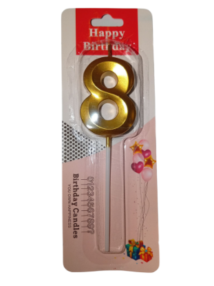 Imagen de Vela dorada número 8