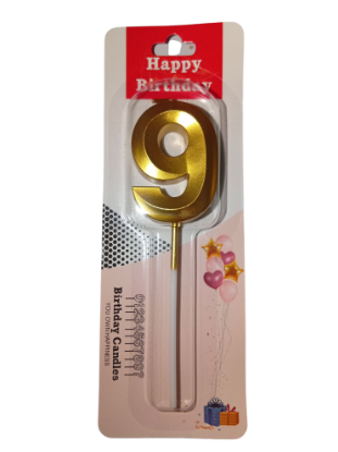 Imagen de Vela dorada número 9