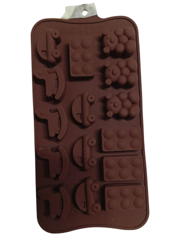 Imagen de Molde silicona autitos, ositos