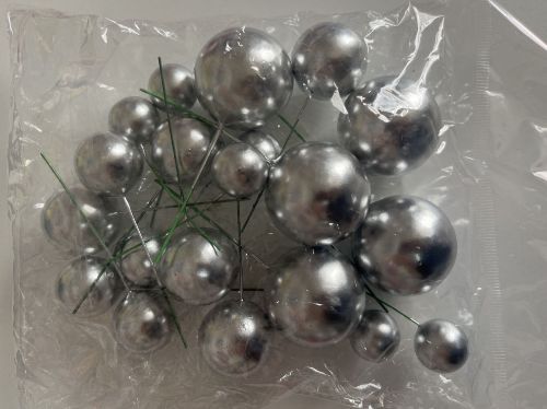 Imagen de Esferas plateadas x 20