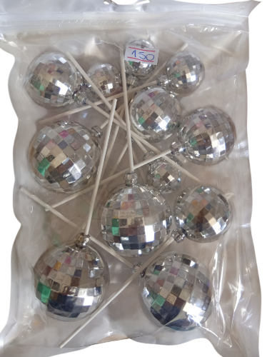 Imagen de Esferas espejada x 12 con palito