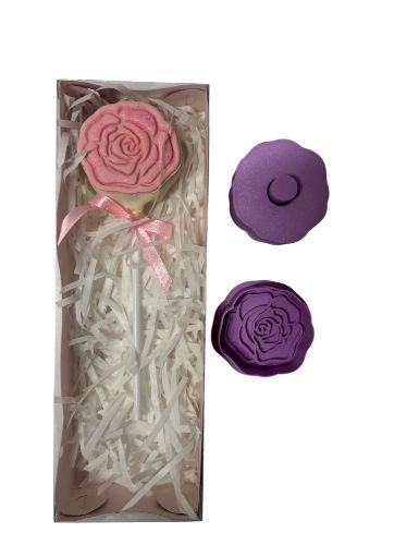 Imagen de Molde para Cacke pop con sello de rosa